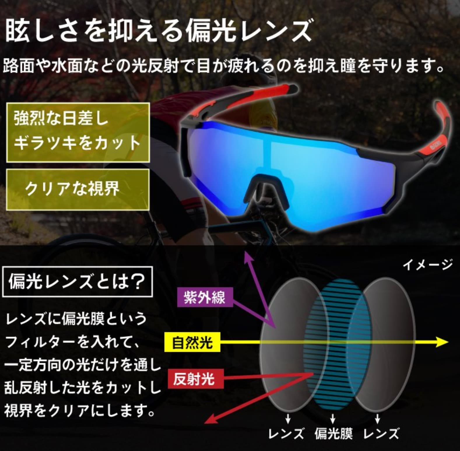 GORIX偏光レンズの説明より〜 www.gottsuprice.jpより引用